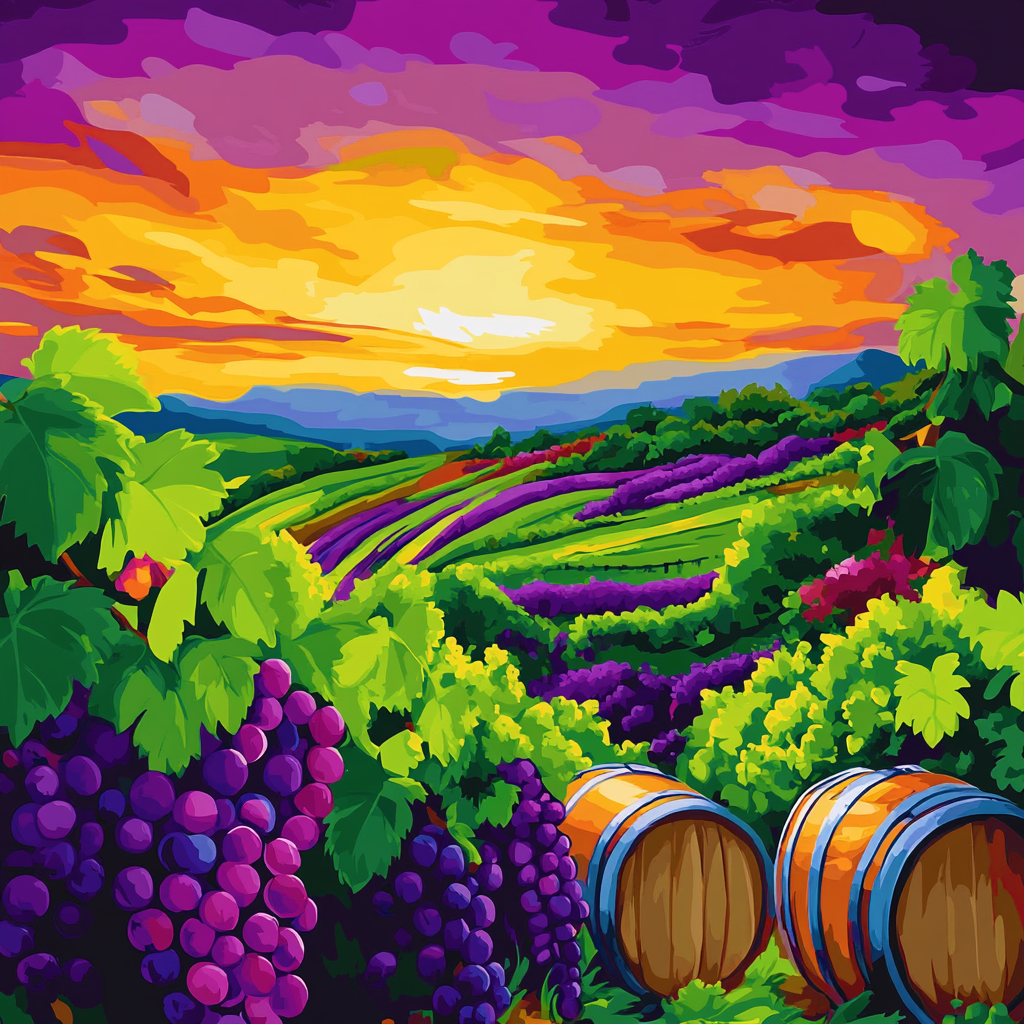 Colorful Grape Sunset