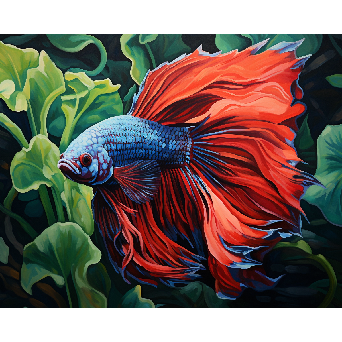 Peixe Beta Azul n.º 3